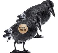 Répulsif pour pigeons - Effaroucheur pour oiseaux en plastique - Solution naturelle de lutte contre les nuisibles - Imitation réaliste - Dimensions : 35 x 22 x 12 cm - Noir