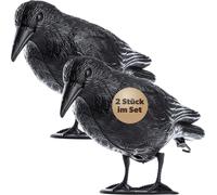 Répulsif pour pigeons - Effaroucheur pour oiseaux en plastique - Solution naturelle de lutte contre les nuisibles - Imitation réaliste - Dimensions : 35 x 22 x 12 cm - Noir