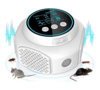 Répulsif Souris et Rats Ultrason Puissant, Large Portée, Intérieur Extérieur, Maison Appartement Cave Restaurant Garage Blanc
