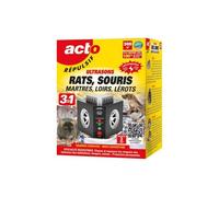 REPULSIF ULTRASON 3 EN 1 RATS SOURIS ACTO - RUS11