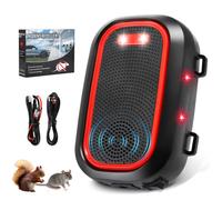 Répulsif Ultrason Anti Rongeur pour Voiture,avec Stroboscopique LED, pour Anti Taupe Fouine Martre Ultrason Souris et Rats,Protéger