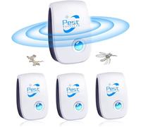 Répulsif Ultrason Anti-Rongeurs Insectes 4 Pack,Ultrason Anti Moustique Ultrason Souris et Rats,Insectes Répulsif