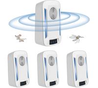 Répulsif Ultrason Anti-Rongeurs Insectes 4 Pack, Ultrason Anti Moustique Ultrason Souris et Rats, Insectes Répulsif Électronique