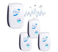 Répulsif Ultrason Anti-Rongeurs Insectes, 4 pcs Ultrason Anti Moustique Ultrason Souris et Rats, Intérieur Répulsif Électronique Insectes pour Souris, Rats Fourmis Araignées Moustiques