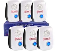 Répulsif Ultrason Anti-Rongeurs Insectes, 6 Pack Répulsifs à ultrasons, Intérieur Répulsif Électronique Insectes Répulsif Moustique