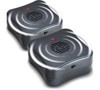 Répulsif Ultrason Anti Souris et Rats Lot de 2 Dispositif Mobile à Piles sans Produits Chimiques Portée 40 m²