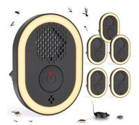 Répulsif Ultrason Moustique - Ultrason Souris - Anti Moustique Ultrason, Répulsif à ultrasons insectifuge électronique et Anti-rongeurs pour Rongeurs,Souris,Moustique,Araignée,Cafard,Mouche, Lot De 6