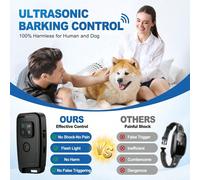 Répulsif ultrasonique haute puissance pour chien avec lampe de poche LED, dispositif anti-morsure de chien pour l'extérieur, unité anti-aboiement ultrasonique, pour le dressage de chien et le contrôle