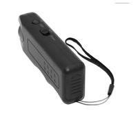 Répulsif Ultrasonique Portable pour Chien avec Lumière LED Appareil Électronique Anti-aboiements Appareil de Dressage Noir 13cm