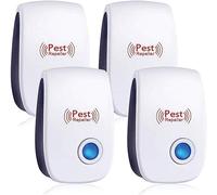 Répulsif Ultrasonique pour Souris 4 Pack,Ultrason Anti Moustique,Anti-Rats, Efficace Contre Les Souris et Les Rats,Fourmis Araignées Moustiques,Répulsif Ultrason Anti-Rongeurs Insectes