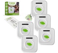 Répulsif ultrasons acariens et punaises de lit - Protection à Piles sans Produits Chimiques - Portée Efficace 30 m² - Lot de 5