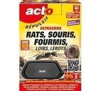 Acto – Répulsif à ultrasons – Rats, souris, fourmis, loirs, lérots – 80 m²