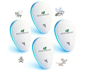 Répulsifs à Ultrasons, Ultrason Souris et Rats, Anti Mouche, Prise Anti Moustique, Electrique Appareil Répulsif Interieur - Fourmis, Souris, Rats, Araignées, Cafards, 100% Inoffensif (4)