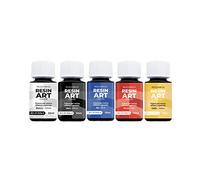 Reschimica Colorant Résine époxy Resin Art Color, 100% sûr, Non Toxique, 5 Couleurs Pigment de Resine Epoxy Liquide 50ml, Teinture Resine pour Peinture, Artisanat