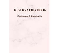RESERVATION BOOK: Daily Table Log Book for Hostess Stand - 365 Days Undated Booking Planner with Blank Row Under Every Half-Hour Slot, Hardcover 8.25 ... (Luxury Blush Pink Marble Style Edition)