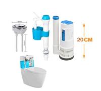 Réserve D'eau De Toilette Double Rinçage Bouton-poussoir Cisterne Siphon | Compatible Pour La Vanne Kits WC Toilettes(20cm kit)