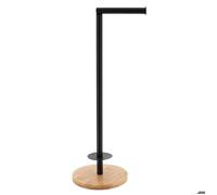 RESERVE ET DEROULEUR PAPIER WC BAMBOU METAL - NOIR - Tendance