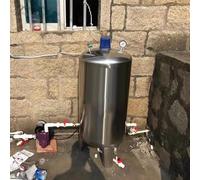 Réservoir à air comprimé for pompe de puits verticale, réservoir de stockage d'eau de puits entièrement automatique en acier inoxydable, kit de montage(500L/132Gal)