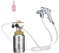 Réservoir à peinture en spray sous pression, 2 L/0,5 gal Réservoir à peinture sous pression léger, pistolet à peinture avec buse de 1,8 mm, tuyaux de 3 m pour la décoration intérieure, l'architecture,