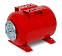 EBERTH Réservoir à Vessie Sous Pression 24L, 6 bar, Groupe de surpression, Cuve, Ballon, raccordement 1" pour Pompe Domestique, Pompe de puit, Acier laqué, Surpresseur, horizontal, paroi 0,8mm