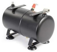 Réservoir d'air comprimé compresseur aérographe - 3 litres - Régulateur de pression - Pièce de rechange - Pour compresseur AS186 - 3 raccords filetage mâle 9,52 mm - 1 raccord filetage mâle 12,91 mm