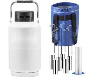 Réservoir d'azote liquide 3L - Réservoir LN2 - Réservoir d'azote - Réfrigération - 6 bidons - Équipement professionnel