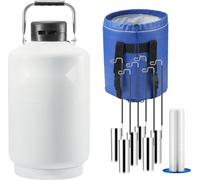 Réservoir d'azote liquide - Réservoir LN2 10L - Réservoir d'azote - 6 bidons - Réservoir haute performance pour applications industrielles