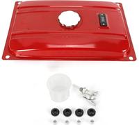 Réservoir de carburant universel pour générateur - 18,9 L - Avec jauge et robinet d'essence - Acier laminé à froid - 54,9 × 36 × 10,6 cm - Rectangulaire - Rouge