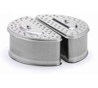 Réservoir de charbon compact - En acier inoxydable - Pour petit barbecue de table à faible émission de fumée - Compatible avec les modèles Small / Compact