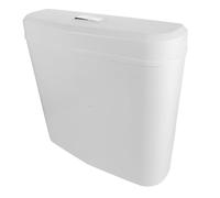Réservoir de Chasse D’Eau Mural Blanc à Double Commande, Montage mural | Plastique PP Facile à Nettoyer, Économie D’Eau, Arrivée et Sortie Intégrées, Compatible Toilettes à Turque Standard