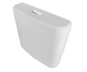 Réservoir de Chasse d'Eau 38x36x12cm à Double Commande Mural Blanc | Montage Encastré, Format Gain de Place, Matériau PP, Arrivée et Évacuation Dissimulées, Adapté aux Toilettes à Turque
