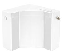 Réservoir de chasse d'eau blanc, avec bouton de démarrage/arrêt, capacité de 6 à 9 litres, volume du boîtier : 69 litres