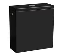 Réservoir de chasse LAUFEN Kartell pour combinaison WC autonome 82433331, double chasse, raccordement d'eau latéral, H8293320209721, Couleur: Noir brillant