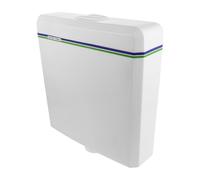 Réservoir de Chasse Mural Bouton, pour Toilettes à Turque | Double Chasse Réglable, Profil Mince, Entrée Basse et Latérale, Kit D'installation, Blanc