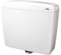 Réservoir de chasse WC extérieure avec bouton économiseur d'eau pour l'évacuation de l'eau. Capacité de vidage Lt. 9. Complète de tube de chasse 40 et manchettes. Couleur Blanc, 44 x 33 cm