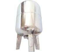 Réservoir de compensation membranaire vertical, 100 litres, en acier inoxydable, pression maximale de 6 bars, réservoir de dilatation vertical