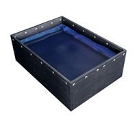 Réservoir de stockage d'eau pliable en PVC pour piscine de culture surélevée - Parfait pour la plantation de jardin et d'arrière-cour, 15,7 x 4,0 x 1 m