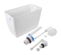 Réservoir de Toilettes à Chaînette Mural, Plastique Blanc, Usage | Kit Complet de Remplacement, Installation Facile, Chasse Mécanique Fluide, pour Factories et Public Restroom