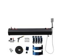 Réservoir de Toit Chauffant Solaire 30L Portable Camping Douche pressurisée Hors Route Stockage de l'eau Hot Wash Aluminium avec Tuyau Valve de soulagement de la Pression sûre pour la Tente de Camion
