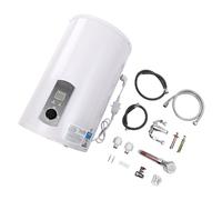 Réservoir d'eau chaude 2000 W, 50 l, chauffe-eau électrique, écran LED horizontal, chauffe-eau vertical, avec pommeau de douche, pour cuisine, douche et salle de bain