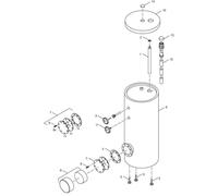 Réservoir d'eau chaude à pompe à chaleur Bosch HR300, 300 l, 1797 x 610 mm, blanc, 1 pièce.