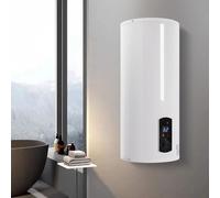 Réservoir d'eau chaude - Chauffe-eau électrique de 60 litres - 220 V, 2000 W - Norme européenne - Pour cuisine, salle de bain, salon de coiffure, caravane - Blanc
