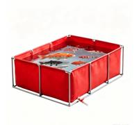 Réservoir d'eau d'aquaculture en Toile épaisse avec Support | Bâche Souple en PVC pour Bassin à Poissons avec Cadre en Acier,Bassin ornemental et réserve d'eau, vanne de vidange