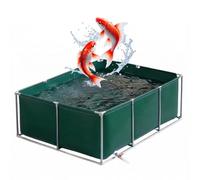 Réservoir d'eau d'aquaculture en Toile épaisse avec Support | Bâche Souple en PVC pour Bassin à Poissons avec Cadre en Acier,Bassin ornemental et réserve d'eau, vanne de vidange