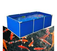 Réservoir d'eau d'aquaculture en Toile épaisse avec Support | Bâche Souple en PVC pour Bassin à Poissons avec Cadre en Acier,Bassin ornemental et réserve d'eau, vanne de vidange