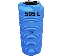 Réservoir d'eau de 500 litres - Cuve de récupération d'eau de pluie de 500 litres, cylindrique, verticale, réservoir d'eau potable PZH - Adapté pour le jardin, l'agriculture, les activités commerciale