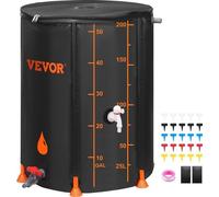Réservoir d'eau de pluie 201 L - Pliable - PVC 1000D - avec soupape de vidange et robinet - Pour l'extérieur