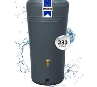 réservoir d'eau de pluie 2en1 230L avec bac à plantes Tonneau d'eau de pluie gris