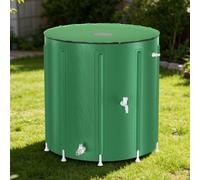 Réservoir d'eau de pluie en PVC 750 L, vert, avec raccord de tuyau – Grande capacité de collecte d'eau de pluie pour le jardin