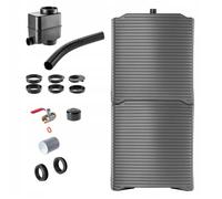 KADAX tonneau d'eau de pluie, réservoir d'eau de pluie modulaire pour le jardin, résistant aux intempéries 126 litres (2x anthracite + collecteur SET A)